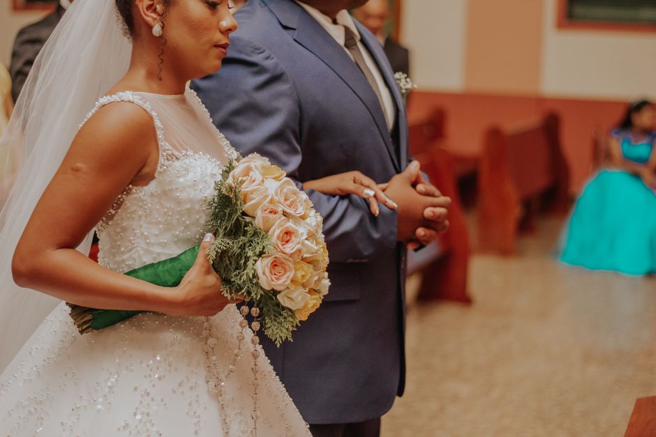 Novios durante su ceremonia